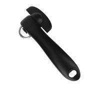 Safety Side Cut Can Opener, Smooth Edge Manual No Sharp Edges Cutting Can Opener Manual with Ergonomic Handle Home Kitchen Utensils Gadgets Practical Accessories Items for Canned Food (Black)