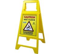 Safety Sign" Caution Wet Floor Cleaning In Progress" - Non Tip