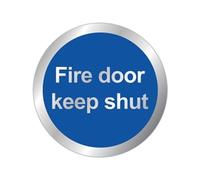 Safety Sign Fire Door Keep Shut 76mm RDS15