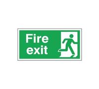 Safety Sign Fire Exit Running Man Right 150x300mm Self-Adhesive E98A/S