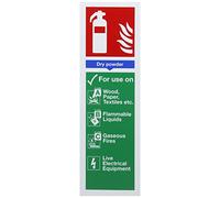Safety Sign Fire Extinguisher Dry Powder 280x90mm PVC