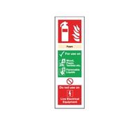 Safety Sign Fire Extinguisher Foam 280x90mm Self-Adhesive