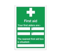 Signs & Labels Safety Sign First Aid 600 x 450mm Self-adhesive E91A/S