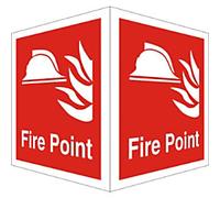 Seco Fire Extinguisher Keep Clear & Fire Sign, 200mm x 150mm - Self Adhesive Vinyl