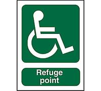 Safety Sign Refuge Point Adhesive Acrylic 20 x 15 cm