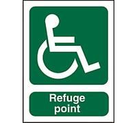 Safety Sign Refuge Point Adhesive Vinyl 20 x 15 cm