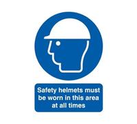 Safety Sign Safety Helmets Must Be Worn PVC A4 MA04650R