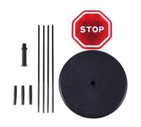 Safety Signs - LED Stop Sign for Garage with Stand Sound Flashing Warning Sensor, Stop Sign with Stand for Parking, Motion Activated, USB Rechargeable, Volume Adjustable for Road Pathway