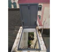 Safety Skylight for Roof60x45 cm ZincCoated Steel Hatch with Handle Switch Aluminum Frame for Attic Warehouse Cellar Secure Access Opening