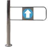 Safety Spring Gate - One-Way Automatic Closure Door for Pedestrian Access to Supermarkets & Warehouses, 60 x 100 cm, Left Opening, Perfect for Bib Entrances.