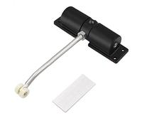 Safety Spring Loaded Door Closer, Aluminum Alloy Adjustable Spring Door Closer Automatic Gate Closer, Convert Hinged Door to Self-Closing Door, 1/2 Hour Fire Rating, Surface Mounted, Black