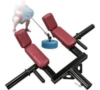 Safety Squat Shoulder Bar,Landmine Barbell Gym Attachment for Olympic Bar,Landmine Workout Handle,Training Strength Lifting Leg Hip Shoulder Training,Red