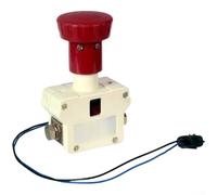 Safety Stop Button Switch ZDK32-350 220V 350A Power Off for Electric Forklifts Vehicle Protection ABS IP54 Weatherproof E-Stop Station Mushroom Push Button for Surface Mount 75x47x122mm