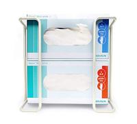 Safety Supply Mart Disposable Glove and Facial Tissue Wire Rack- Box Holder, Holds Up to 2 Boxes, Dispenser, Wall Mount Design with Mounting Accessories Included