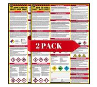 Safety Supply Mart How To Read A Safety Data Sheet (SDS/MSDS) Poster, 24 x 33 Inch, UV Coated Paper (Poster) - 2 PACK
