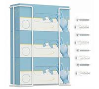 Safety Supply Mart Large Disposable Glove and Facial Tissue Wire Rack- Box Holder, Holds Up to 3 Boxes, Dispenser, Wall Mount Design with Mounting Accessories Included