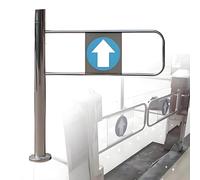 Safety Swing Gate, Spring-Loaded Design, 90-Degree Opening, Adjustable Mount, Ideal for Supermarkets, Industrial Aisles, Durable Construction, Easy Installation