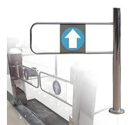Safety Swing Gate, Spring-Loaded Design, 90-Degree Opening, Adjustable Mount, Ideal for Supermarkets, Industrial Aisles, Durable Construction, Easy Installation