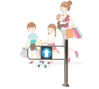 Safety Swing Gate with Spring-Loaded Mechanism for Secure Access Control in Warehouses, Libraries, and Public Spaces