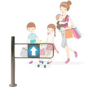 Safety Swing Gate with Spring-Loaded Mechanism for Secure Access Control in Warehouses, Libraries, and Public Spaces, Durable and Reliable Design