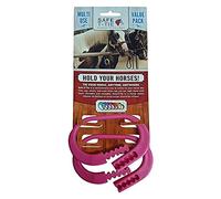 Safety Tie Injuries Preventing Horse Tether Tie - Portable & Reusable Breakaway Horse Tie Safety for You & Your Horse - Quick Release Horse Tie - 5 Customizable Loop Setting - 2pcs Pink