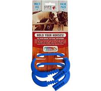 Safety Tie Injuries Preventing Horse Tether Tie - Portable, Versatile & Reusable Breakaway Horse Tie, Quick Release Under Heavy Pressure w/ 5 Loop Settings, Multi-Purpose Horse Clip (2 pcs Dark Blue)