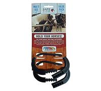 Safety Tie Injuries Preventing Tether Tie - Portable, Versatile & Reusable Breakaway Horse Tie, Quick Release Under Heavy Pressure w/ 5 Loop Settings, Multi-Purpose Clip (2 pcs Black)