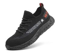 Safety Toe Trainers Light Breathable Mesh Sneakers Industrial Construction Shoes