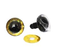 Safety Toy Eyes 20Pcs Clear Plastic | Multi-size 9-40mm Range, Secure Lock Backing, Plush/doll/animal Making Use