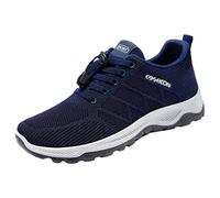 Safety Trainers Men Mesh Lining Breathable Running Shoes Non-Slip Lace-Up Black Trainers Arch Support Deep Lugs Hiking Shoes Mountain Trekking Athletic Trainer Anti-Smashing Puncture Proof