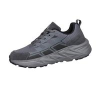 Safety Trainers Men Soft Cushioned Footbed Walking Shoes Non-Slip Chunky Wide Fit Trainers Mountain Trekking Backpacking Athletic Trainer Lace-Up Steel Toe Shoes Travelling, Camping Dark Gray