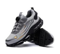 Safety Trainers Men Steel Toe Cap Trainers Safety Shoes for Women Lightweight Work Boots Non-Slip Industrial Protective Composite Swivel Buckle Shoelaces Grey