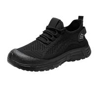 Safety Trainers Men Womens Lightweight Steel Toe Cap Trainers Non Slip Work Safety Shoes Slip On Walking Sneakers Comforble Orthopedic Shoes Running Road Sneakers With Arch Support Casual Outdoor