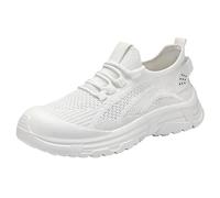 Safety Trainers Men Womens Lightweight Steel Toe Cap Trainers Non Slip Work Safety Shoes Slip On Walking Sneakers Comforble Orthopedic Shoes Running Road Sneakers With Arch Support Casual Outdoor