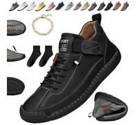 Safety Trainers Mens 2.0, Safety Shoes-Complete Protection for Warehouse Workers,2026 New Non-tie Anti Smashing Anti StabComfortable Anti-Slip Safety Boots Shoes (Schwarz,11)