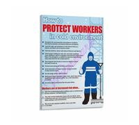 Safety Training Poster Guidelines for Working in Cold Conditions Canvas Art Print for Workshop Home Gym(Framed,16x24inch(40x60cm))