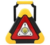 Safety Triangle Warning Light, Red LED Lights & COB Working Light Multiple Waterproof Flood Lights for Car Roadside Emergency, 2000mA Rechargeable & Waterproof