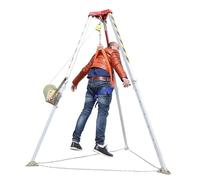 Safety Tripod for Confined Space Rescue - Ideal for Wells, Tunnels & Sewers - Heavy Duty Construction & Adjustable Height - Essential Rescue Equipment