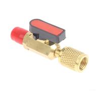 Safety Valve Brass & ABS Design for AC Repair - Pressure Release Component 1/4 SAE Port Silver(red)