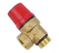 Safety Valve Drain Relief Switch in Brass for Solar Water Heater, Inner & Outer Wire for Reliable Pressure Management (6bar)