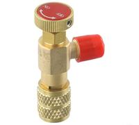 Safety Valve, R410A Air Conditioning Charging Hose with R32 Control Valve, Liquid Filling Safety Copper Valve, Antifreeze Hand Valve(WF02 Outer Thread 1/4, Inner Thread 5/16)