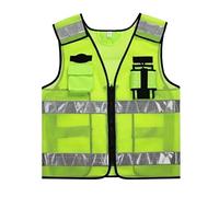 Safety Vests, High Visibility Fluorescent Reflective Safety Vest Green For Traffic And Outdoor Work(Gr眉n)