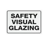 Safety Visual Glazing Sign Warning Sticker-Security Sign Outdoor Sign 12 X 8 Inches