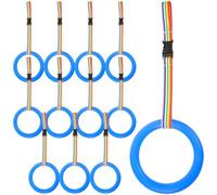 Safety Walking Rope with 12 Rings and Handles | Detachable Transition Rope, Visual Tracking Anti-lost Design, for Preschool Groups and Classroom Lines, Blue