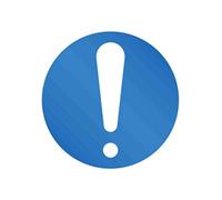 Safety Warning Signs - General Warning Sign - 3 x A4 Self Adhesive Health and Safety Waterproof Vinyl Label Sticker for Commercial Office Retail Outdoor (Blue Circle)