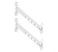 Safety Window Limiter and Door Hold Fastener 2 Pack, Plastic Steel Build with Adjustable Stop Function, Protects Children and Pets from Slamming, Promotes Air Flow, Easy Install, Black and