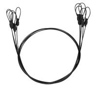 Safety Wire Rope with Double Loop End Black Coated Stainless Steel Braided Loop End Cable for Outdoor Travel Transport