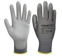 Safety Work Gloves PU Coated-24 Pairs,Grey Seamless Knit Glove with Polyurethane Coated Smooth Grip on Palm & Fingers, for Men and Women, Ideal for General Duty Work (Large [Size 9])