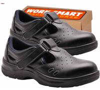 Safety work sandals black leather Steelite S1 - Black, 36 PORT