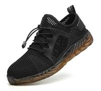 Safety Work Trainers Men Women Steel Toe Safety Shoes Breathable Light Sneakers